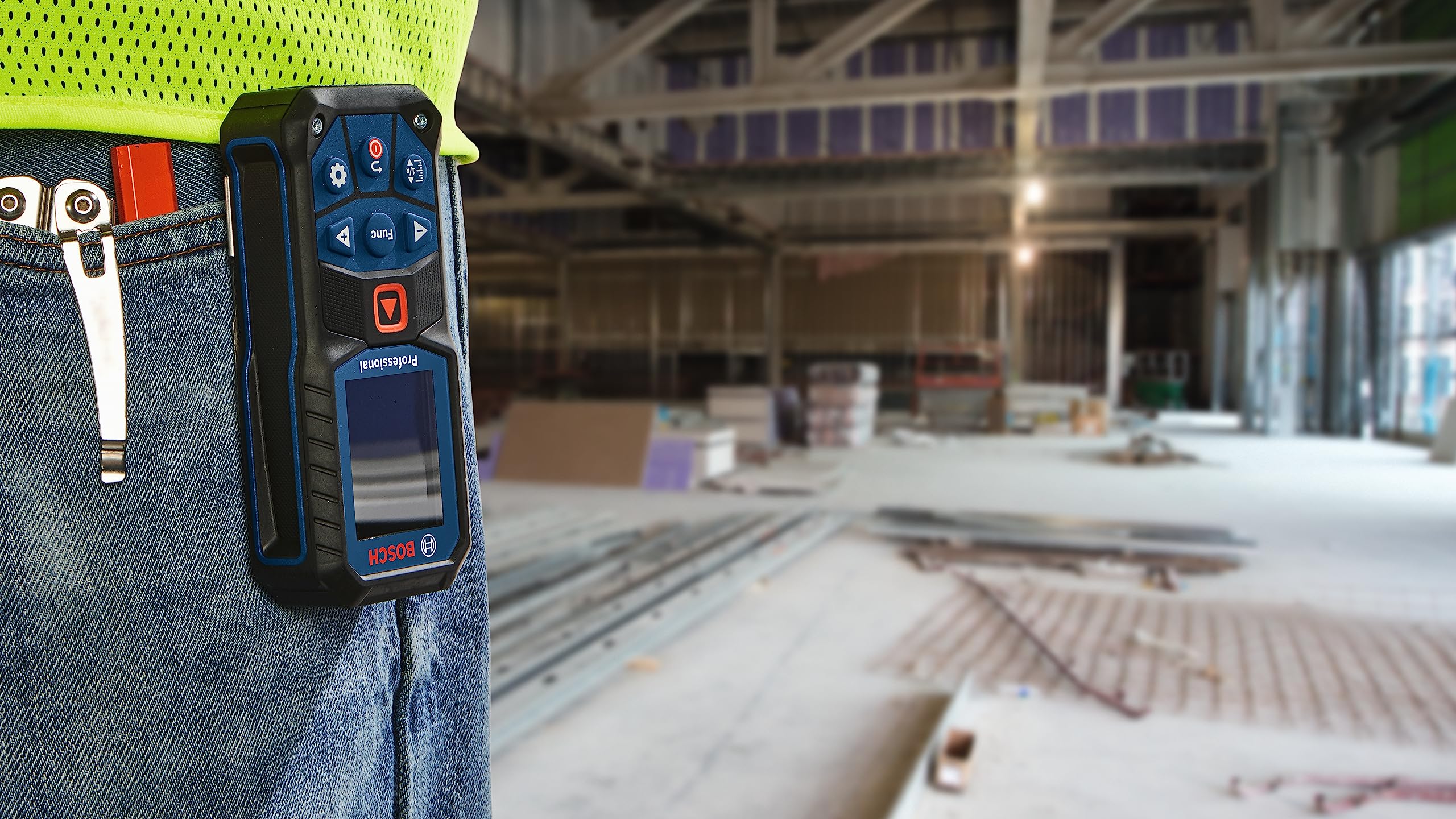 Bosch BLAZE 2.1 in. L X 1.2 in. W Laser Measure 165 ft. Black/Blue GLM165-22 - Image 7